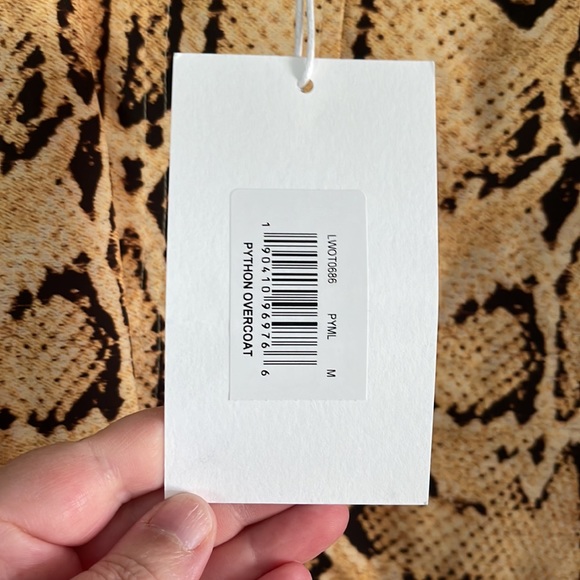 FRAME Python Overcoat Belted Trench Yellow M - Picture 4 of 12